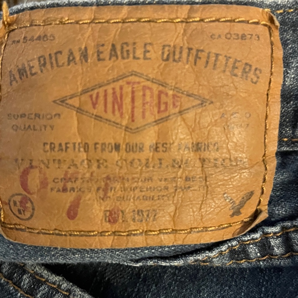 American Eagle Outfitters Blue Straight Jeans no stretch - Picture 4 of 9